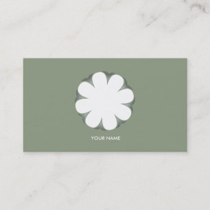 CARTE DE VISITE MOSSGREEN DE FLEUR BLANCHE