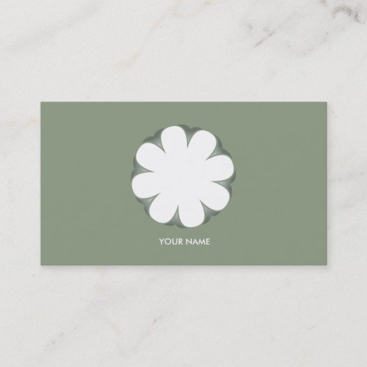 CARTE DE VISITE MOSSGREEN DE FLEUR BLANCHE (Devant)