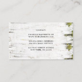 Carte De Visite Mossy Birch Bark rustique Pays Bois (Dos)