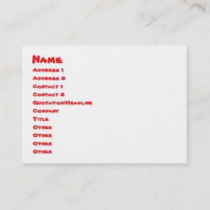 Carte De Visite Mot !