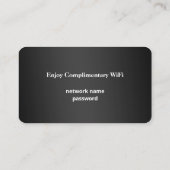 Carte De Visite 📶 Mot de passe réseau Logo Internet Wifi invité (Dos)