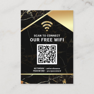 Carte De Visite Mot de passe réseau Wifi de code QR personnalisé é