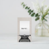 Carte De Visite "Mot." Écrivain de lin élégant pour machine à écri (Debout devant)