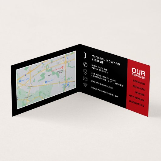 Carte De Visite Moteur automobile, Auto Mécanique & Réparations, D (Intérieur)