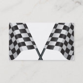 Carte De Visite moteur checkered et quadrillé emballant le drapeau (Dos)