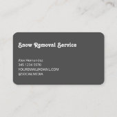 Carte De Visite Moteur de neige (Dos)