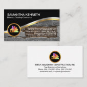 Carte De Visite Moteur de pose de brique de maçonnerie de pierre (Devant / Derrière)