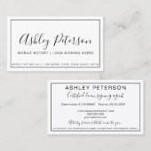 Carte De Visite Moteur de typographie Notaire public (Devant / Derrière)