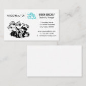 Carte De Visite Moteur de voiture Piston | Une clé à main (Devant / Derrière)