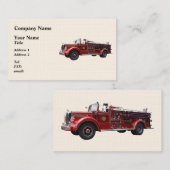 Carte De Visite Moteur d'incendie classique (Devant / Derrière)