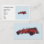 Carte De Visite Moteur d'incendie vintage (Devant / Derrière)