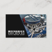 Carte De Visite Moteur, mécanique automobile et réparations (Devant)