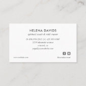 Carte De Visite Moth Butterfly Lune Phase Reiki Praticien Yoga (Dos)