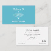 Carte De Visite Moth Butterfly Lune Phase Reiki Praticien Yoga (Devant / Derrière)