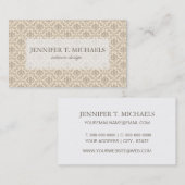Carte De Visite Motif 3 de damassé (Devant / Derrière)