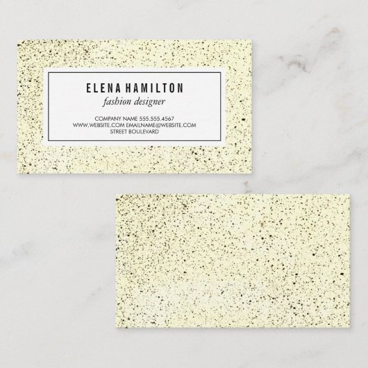 Carte De Visite Motif à bordure moderne (Devant / Derrière)