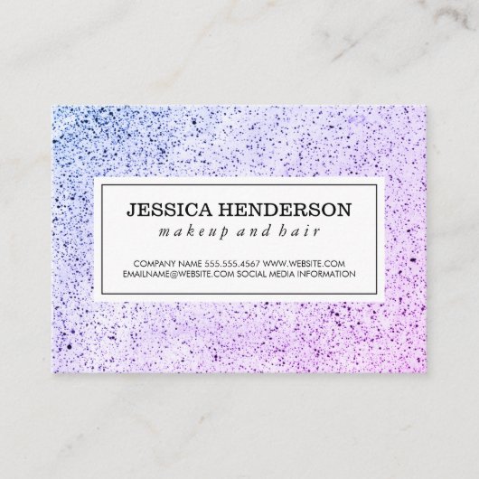 Carte De Visite Motif à bordure moderne (Devant)