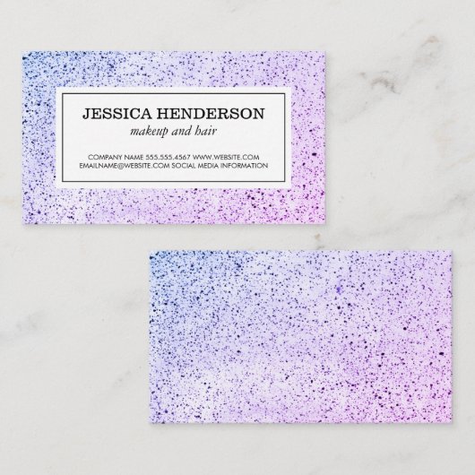 Carte De Visite Motif à bordure moderne (Devant / Derrière)