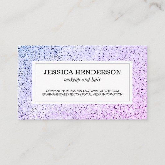 Carte De Visite Motif à bordure moderne (Devant)