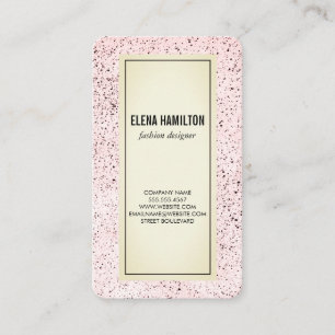 Carte De Visite Motif à bordure moderne rose