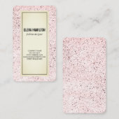 Carte De Visite Motif à bordure moderne rose (Devant / Derrière)