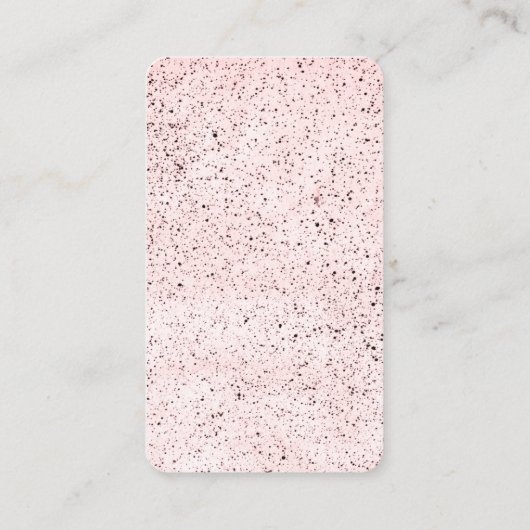 Carte De Visite Motif à bordure moderne rose (Dos)