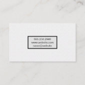 Carte De Visite Motif à carreaux blancs (Dos)