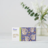 Carte De Visite Motif à cheveux longs blanc de chiwawa (Debout devant)