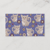 Carte De Visite Motif à cheveux longs blanc de chiwawa (Dos)