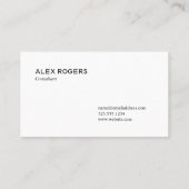 Carte De Visite Motif À damiers noir et blanc, Monogramme personna (Dos)