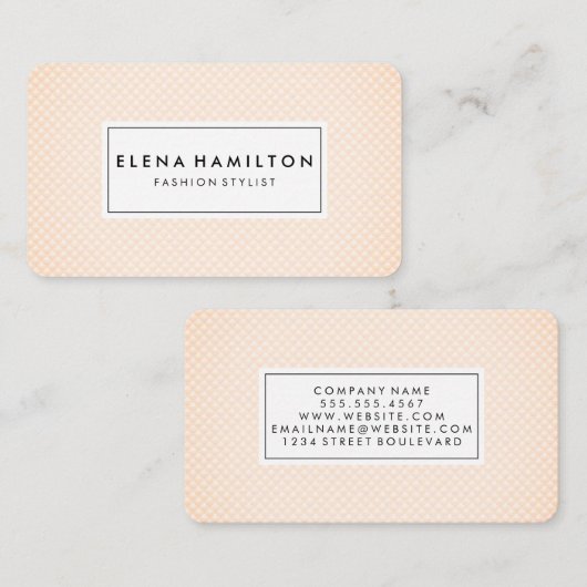 Carte De Visite Motif à échelle douce (Devant / Derrière)