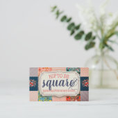 Carte de visite motif à fleurs de courtepointe (Debout devant)