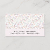 Carte De Visite Motif à fleurs de printemps | Outils de maquillage (Dos)