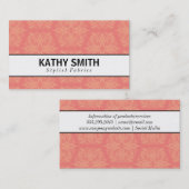 Carte De Visite Motif à fleurs stylisé | Chic (Devant / Derrière)