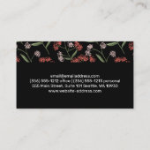 Carte De Visite Motif à fleurs texturé (Dos)