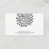 Carte De Visite Motif à huile circulaire Parties scintillant or (Dos)