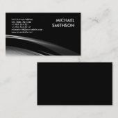 Carte de visite Motif à la mode noir blanc gris (Devant / Derrière)