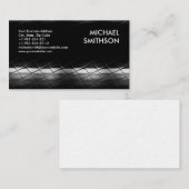 Carte de visite Motif à la mode noir blanc gris (Devant / Derrière)
