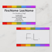 Carte de visite Motif à l'arc en ciel (Devant / Derrière)