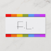 Carte de visite Motif à l'arc en ciel (Dos)