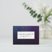 Carte De Visite Motif à lunettes métalliques violettes (Debout devant)