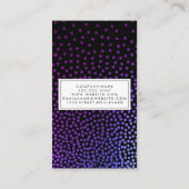 Carte De Visite Motif à lunettes métalliques violettes (Dos)