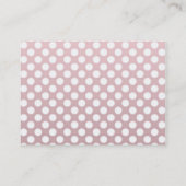 Carte De Visite Motif à points polka rose et blanc (Dos)