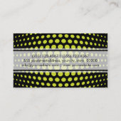 Carte De Visite Motif à points Polka vert acide moderne (Dos)