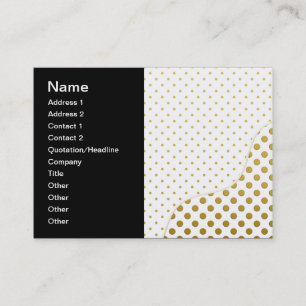 Carte De Visite Motif à pois en or et blanc