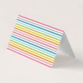 Carte De Visite Motif à rayures colorées (Dos)