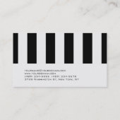 Carte de visite Motif à rayures gris-noir clair (Dos)