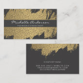 Carte De Visite Motif à spirale brossé or II (Devant / Derrière)