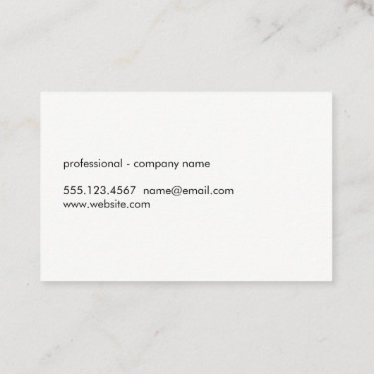 Carte De Visite motif à texture tachetée chic (Dos)