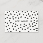Carte De Visite motif à texture tachetée chic (Devant)